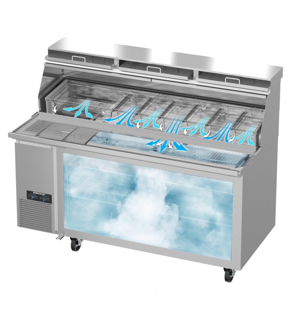 Hoshizaki PR67B-Z Steelheart® Series Pizza Prep Table Reach-in Two-section