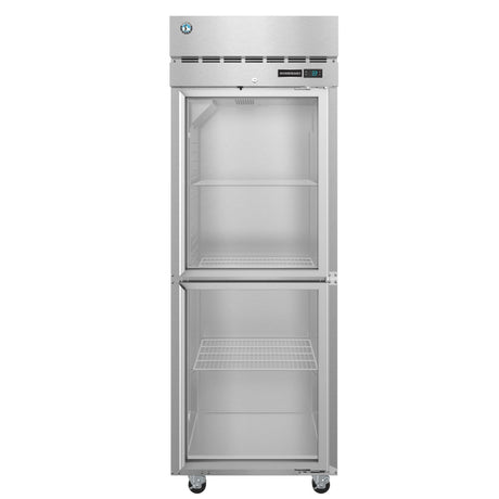 Stainless steel commercial refrigerator with two glass doors from Steelheart Series Refrigerator