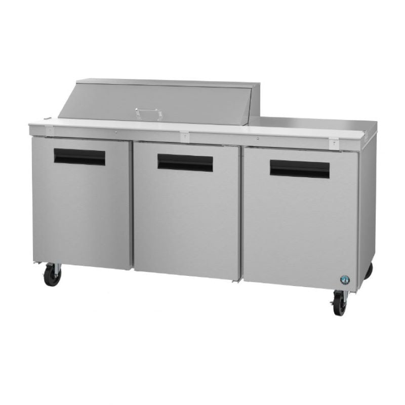 Stainless steel commercial refrigerated prep table Hoshizaki SR72A-12 Steelheart Series