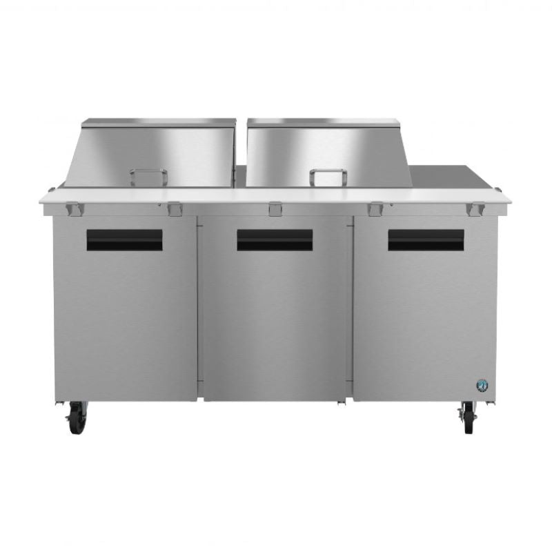 Stainless steel commercial refrigerated prep table from Hoshizaki Steelheart Series Mega