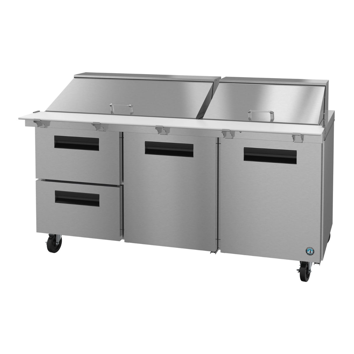 Stainless steel commercial prep table on wheels from Hoshizaki Steelheart Series Mega