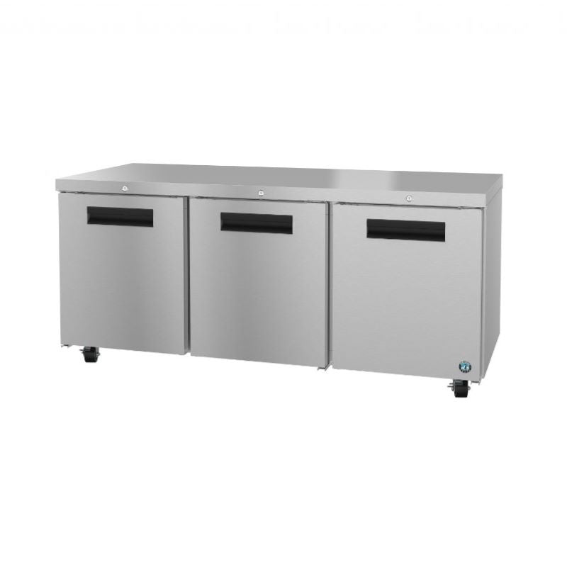 Stainless steel commercial undercounter refrigerator, Hoshizaki Steelheart Series three doors