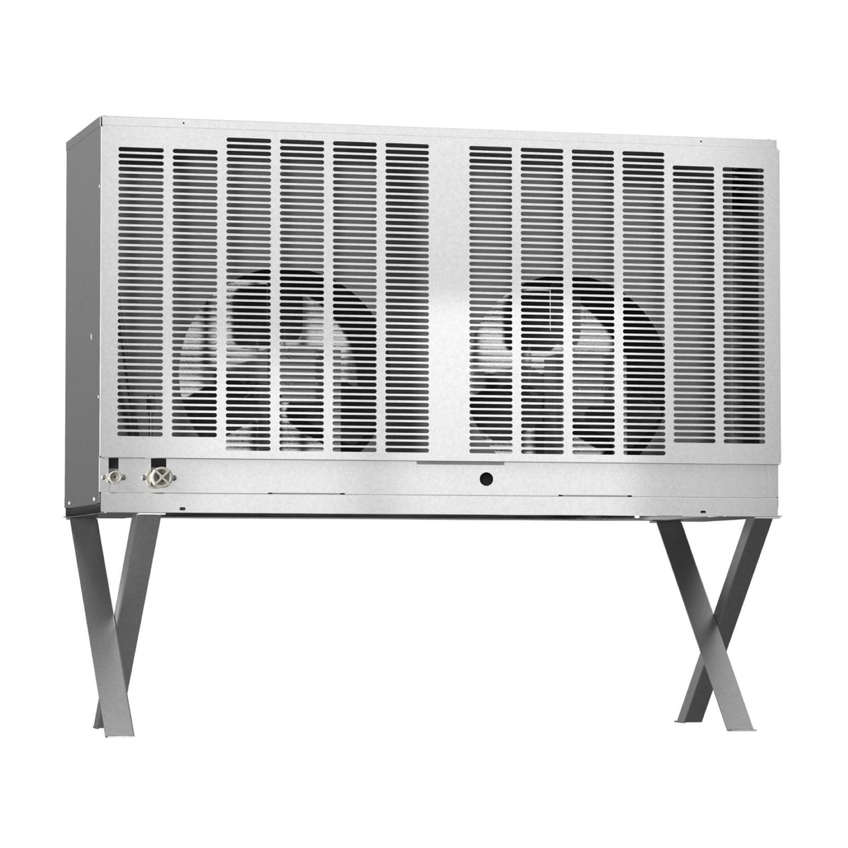 Wall-mounted air conditioning unit with metal support brackets for Hoshizaki URC-22F remote condenser