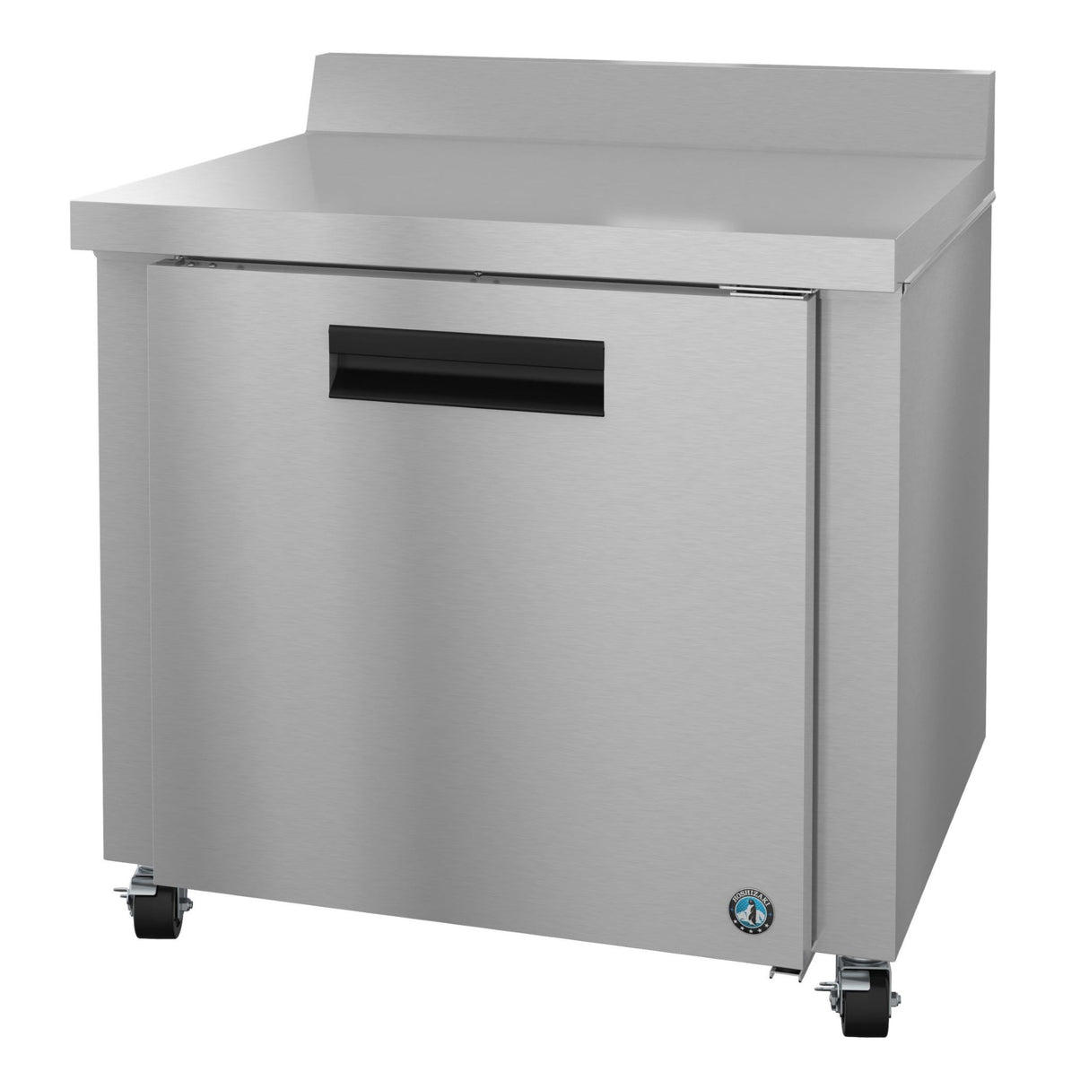 Stainless steel Hoshizaki WR36A Steelheart Series Worktop Refrigerator on wheels