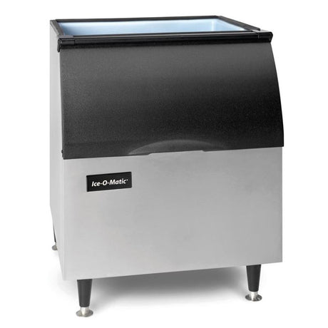 Ice-O-Matic B40PS Ice Bin with black top and stainless steel body, 344 lb storage capacity