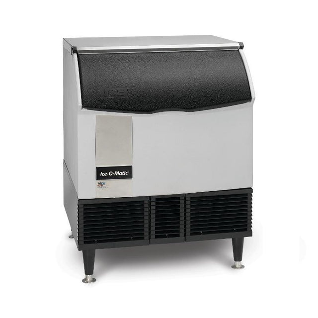 Commercial Ice-O-Matic ICEU300HA Cube Ice Maker with stainless steel finish for cube ice production
