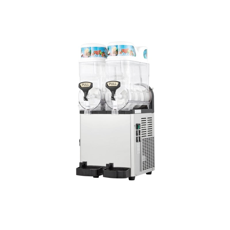 Icetro SSM-280 Slush Machine/Frozen Beverage Dispenser 15"W (2) 3.2-gallon Transparent Bowls
