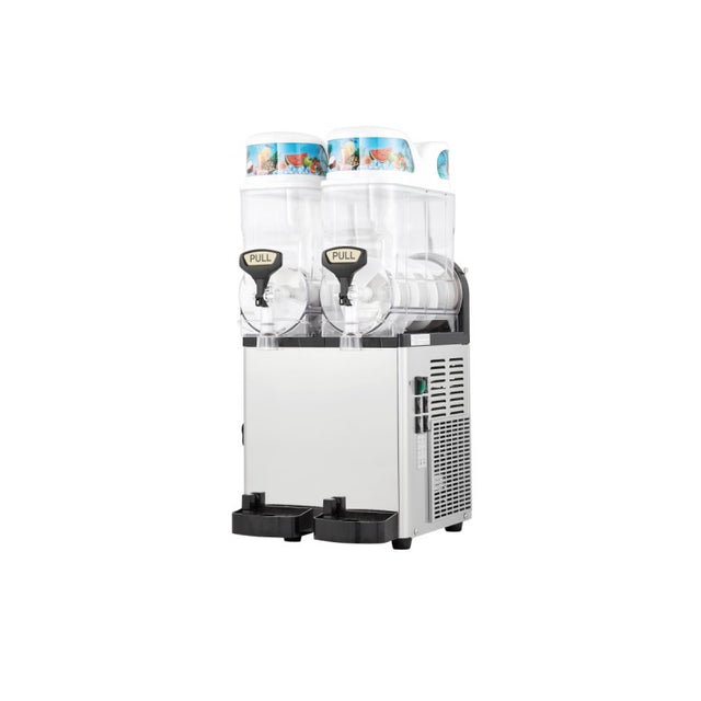 Icetro SSM-280 Slush Machine/Frozen Beverage Dispenser 15"W (2) 3.2-gallon Transparent Bowls