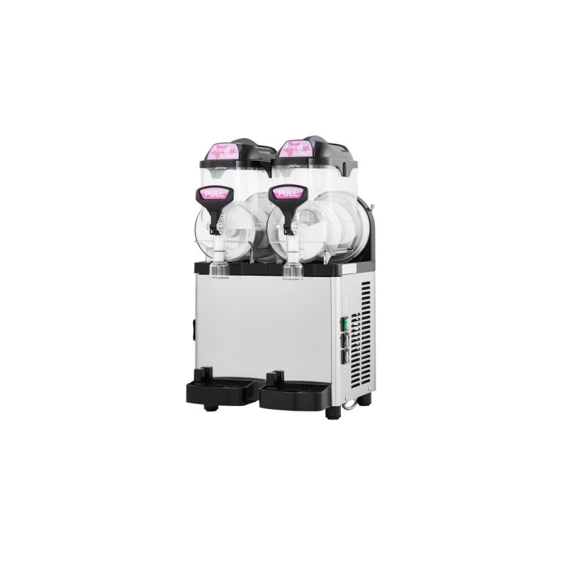 Icetro SSM-52 Slush Machine/Frozen Beverage Dispenser 16"W (2) 2-gallon Transparent Bowls