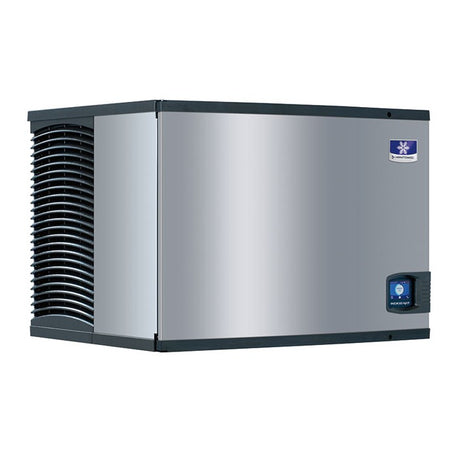 Stainless steel Manitowoc IYF0500N series ice maker with black vents on the side