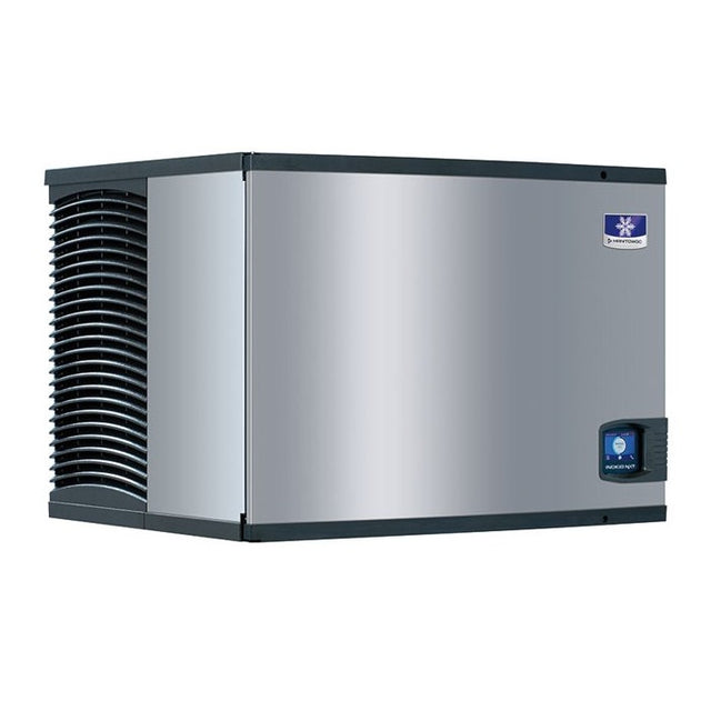 Stainless steel Manitowoc IYT0500A Series Ice Maker with black ventilation panels