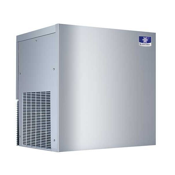 Stainless steel Manitowoc RFF1220C ice maker with ventilation grilles for efficient cooling