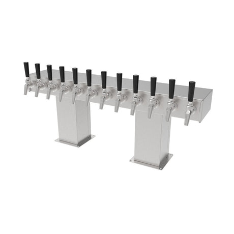 Perlick 4006S12B Wide Base Tee Draft Beer Tower Countertop 35-3/4"W X 12-15/16"H