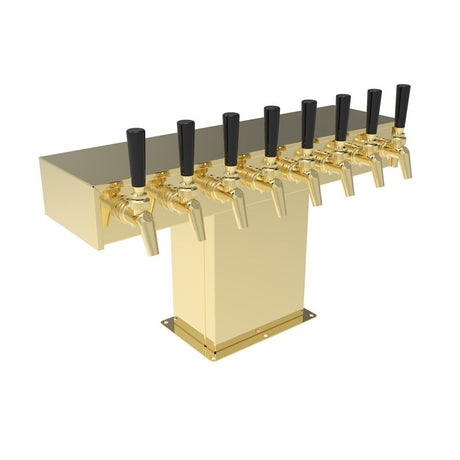 Perlick 4006S12BTF Wide Base Tee Draft Beer Tower Countertop 35-3/4"W X 12-15/16"H