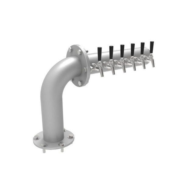 Perlick 4062-8R "L" Brew Pipe Draft Beer Tower Countertop Right Mount