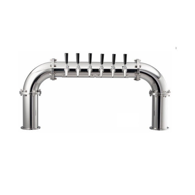 Perlick 4066-6L Pass-Thru Brew Pipe Draft Beer Tower Countertop 38-1/8"W X 17-1/2"H