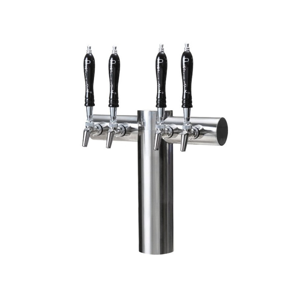 Perlick 4073-10PO-SS Avenue T-Pipe Draft Beer Tower Countertop 34"W X 15-5/8"H