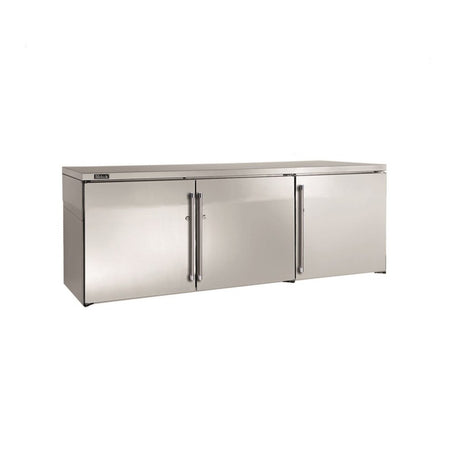 Perlick BBRLP72 Low Profile Refrigerated Back Bar Cabinet Three-section 72"W