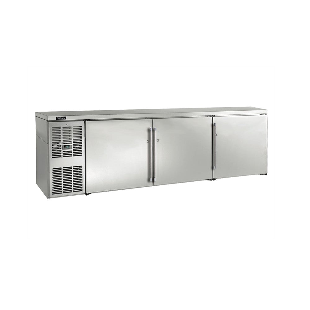 Perlick BBSLP84_BLSDC Low Profile Refrigerated Back Bar Cabinet Three-section