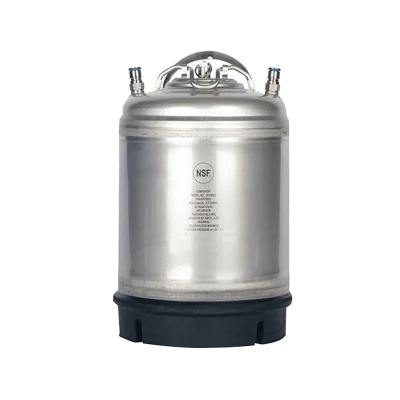 Perlick CC2.5NAT Cocktail Keg 2.5 Gallon With Ball Lock Connections. Quick Disconnects Sold Separately In Parts Bag