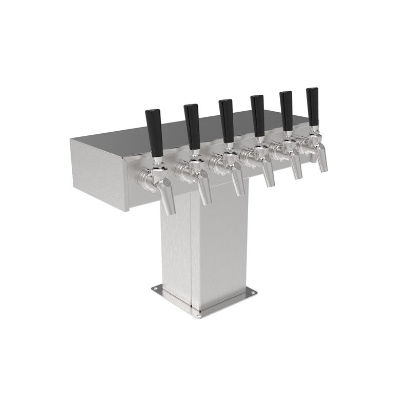 Perlick EA2110-6BPC Tee Tower (6) Faucets Beer Air Cooled