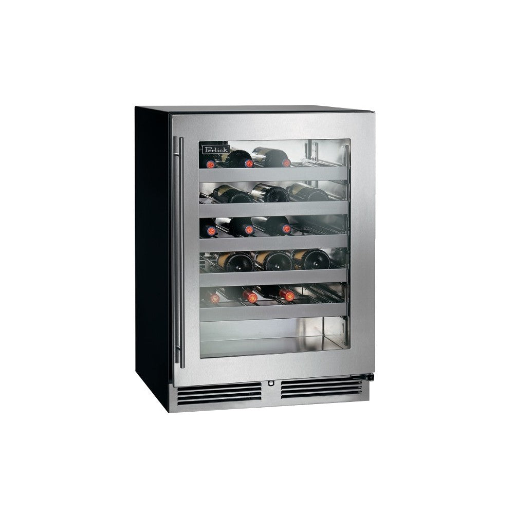 Perlick HC24WS-SG-STK (QuickShip) Undercounter Wine Reserve Refrigerator Undercounter