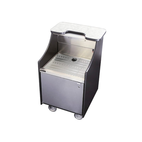 Perlick MOBS-24DSC Mobile Bar 24" Stainless Steel Lockable Storage Cabinet With Drainboard