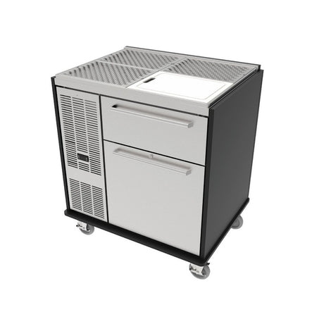Perlick MOBS-BBS36C Signature Series Mobile Bar Refrigerated Cabinet 7.4 Cu.ft. Volume