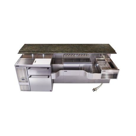 Perlick PTE68-A Tobin Ellis Signature Cocktail Station Pre-configured 68"W O.A.