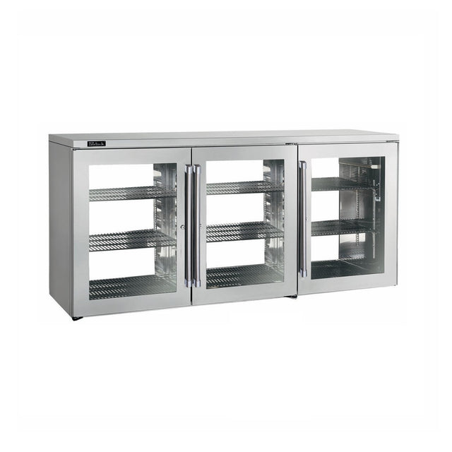 Perlick PTR72 Pass-Thru Refrigerated Back Bar Cabinet Three-section 72"W