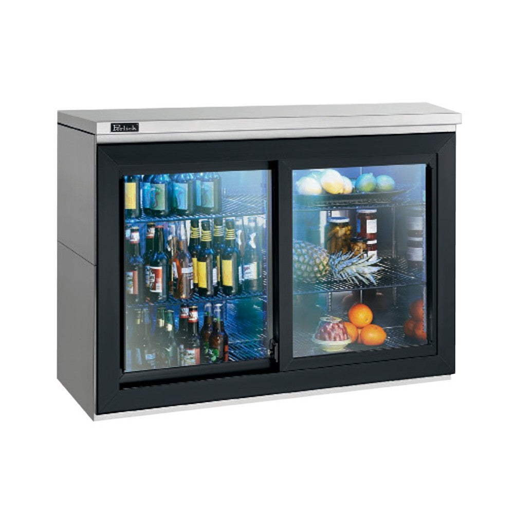 Perlick SDBR48 Sliding Door Refrigerated Back Bar Storage Cabinet Two-section
