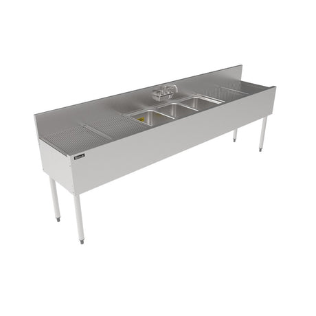 Perlick TS96M3-DB TS Series Underbar Multi-tank Sink Unit Three 18 Gauge Stainless Steel Compartment