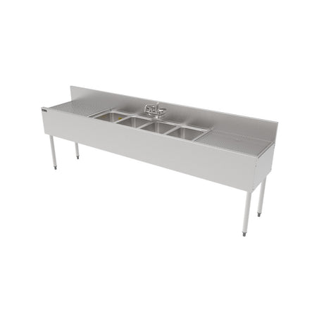 Perlick TS96M4-DB TS Series Underbar Multi-tank Sink Unit Four 18 Gauge Stainless Steel Compartment