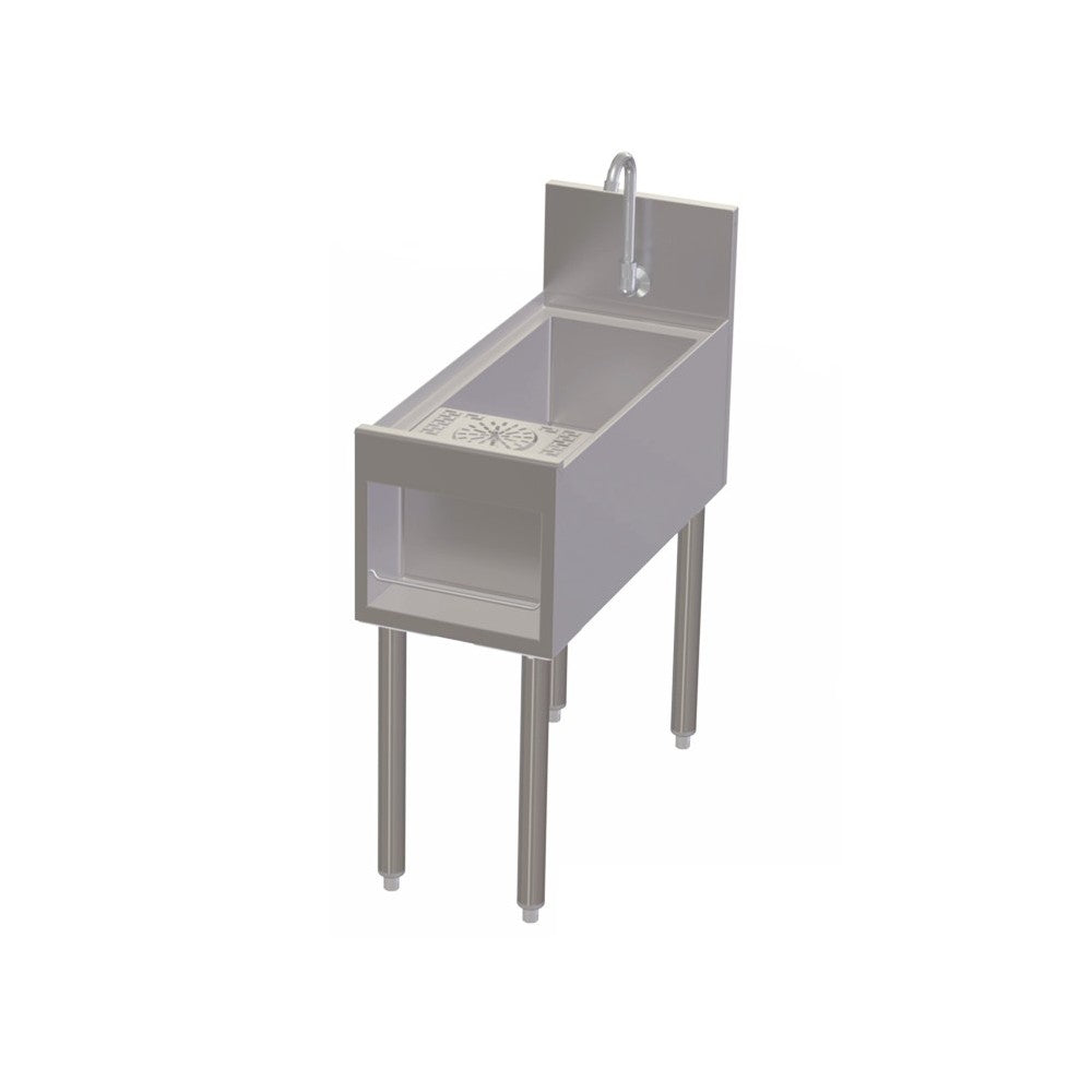 Perlick TSCE12PS-RC Tobin Ellis Signature Underbar Utility Sink With Glass Rinser
