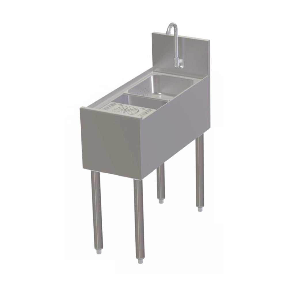 Perlick TSCE12PS Tobin Ellis Signature Underbar Utility Sink With Glass Rinser