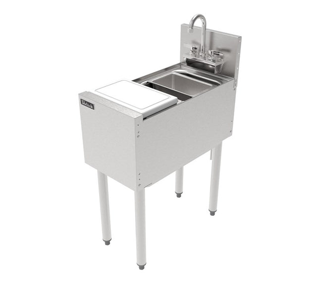 Perlick TSF12PS-SB TSF Series Underbar Prep Sink 12" W X 24" D X 36" H With Sink Bowl (9.75"W X 10.5" FTB X 6" D)