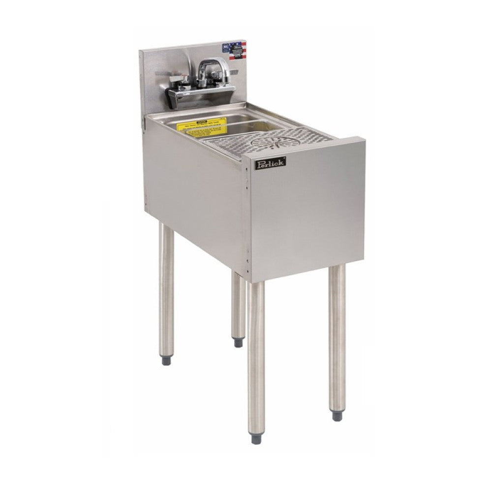 Perlick TSF12PS-SR TSF Series Underbar Prep Sink 12" W X 24" D X 36" H With Sink Bowl (9.75"W X 10.5" FTB X 6" D)