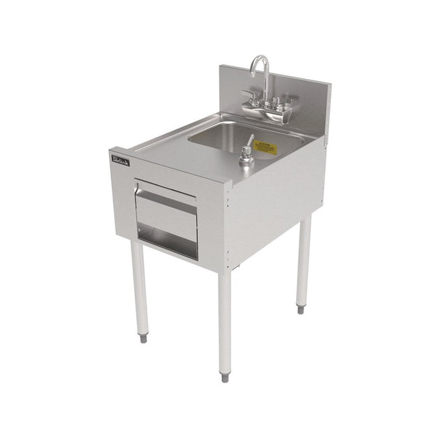 Perlick TSF18HS TSF Series Underbar Hand Sink Unit 18"W X 24"D 10" Wide X 14" Front-to-back X 9-1/4" Deep 18 Gauge Stainless Steel Sink