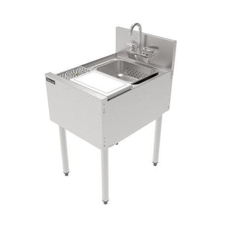 Perlick TSF18PS-SBR TSF Series Underbar Prep Sink 18" W X 24" D X 36" H With Sink Bowl (13.75"W X 10" FTB X 9.5" D)