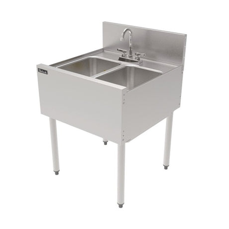 Perlick TSF24M2 TSF Series Underbar Multi-tank Sink Unit Two 18 Gauge Stainless Steel Compartments