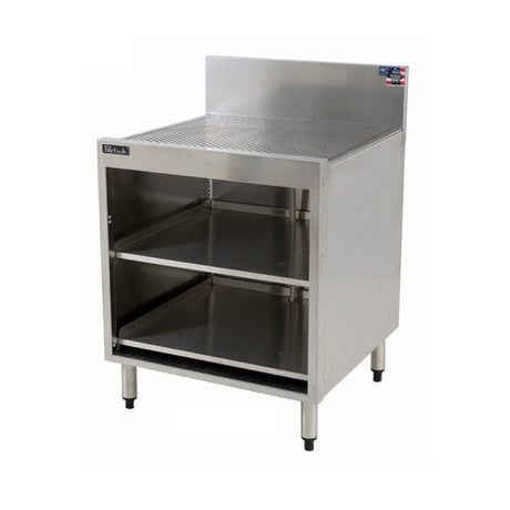 Perlick TSF24SC-GR-STK (Quickship) Underbar Storage Cabinet 24"W X 24"D 6"H Backsplash With 1" Return At Top