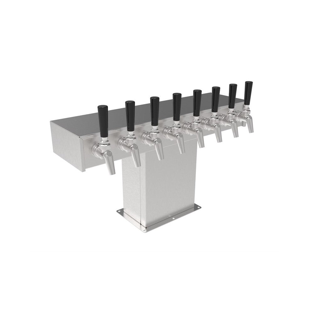 Perlick TT8PC Wide Base Tee Draft Beer Tower Accommodates (8) Faucets (faucets Sold Separately)