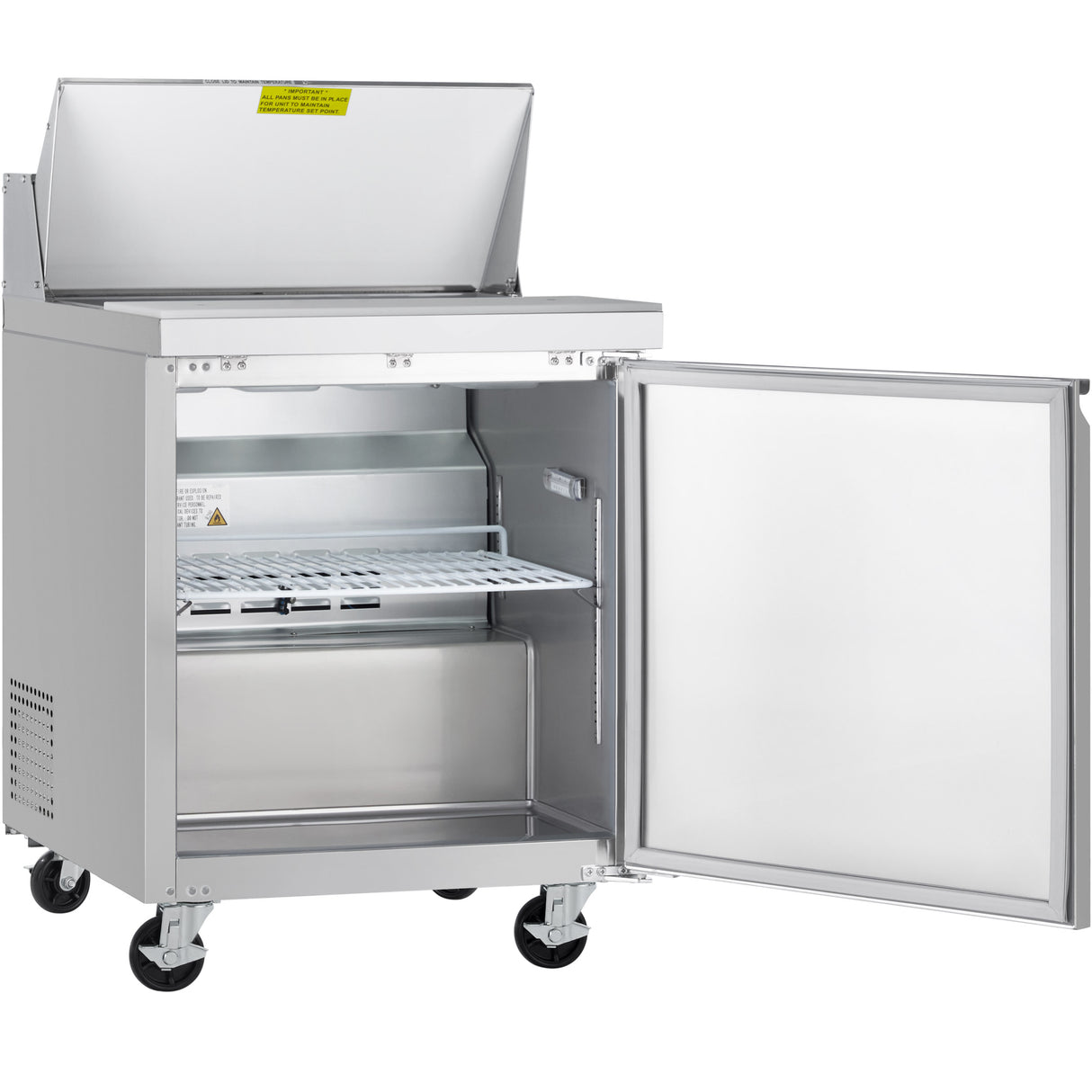 Showmaker S-SP28 Refrigerated Sandwich/Salad Prep Table 1 Solid Swing Door 27.5"W X 29.5"D X 41.5"H