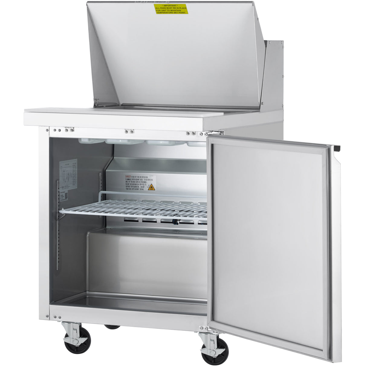 Showmaker S-SP28M Refrigerated Sandwich/Salad Mega Top Prep Table 1 Solid Swing Door