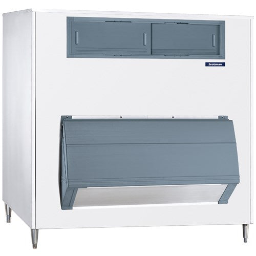 Commercial ice storage bin Scotsman BL1660S with slanted front access door and top panel