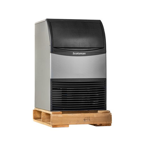 Scotsman CU0920MA-1 Undercounter Ice Maker on a wooden pallet for efficient ice production