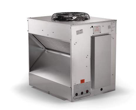 Stainless steel remote condensing unit with top-mounted fan for Scotsman ice maker
