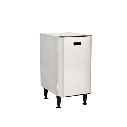 White metal machine stand with black legs and reversible locking door for Stainless Steel HID31216