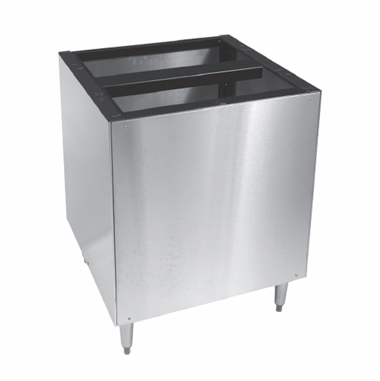 Stainless steel ice dispenser stand for Scotsman ID150 models, 22’’W x 30’’D x 30’’H