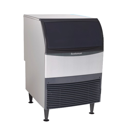 Commercial Scotsman UN324W-1 Under-counter Ice Maker with Black Top and Stainless Steel Body
